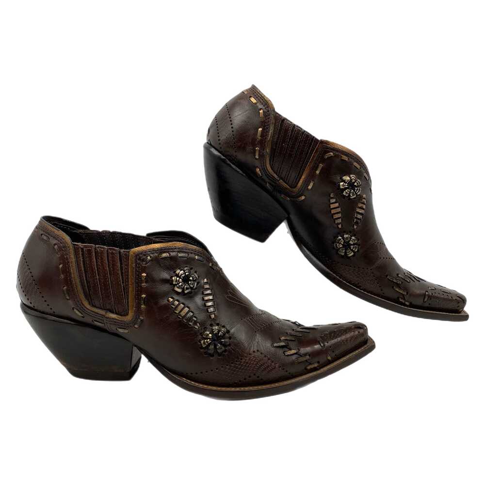 BCBGirls Brown Embellished Ankle Booties | Women’s Size 7.5